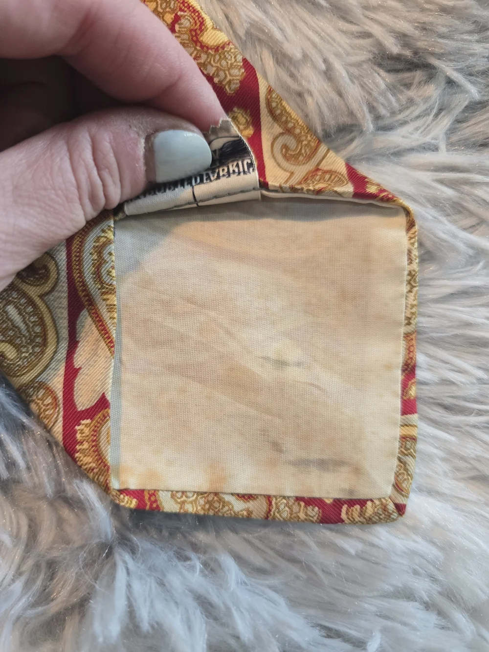 Vintage Gold And Red Paisley Silk Men's Tie